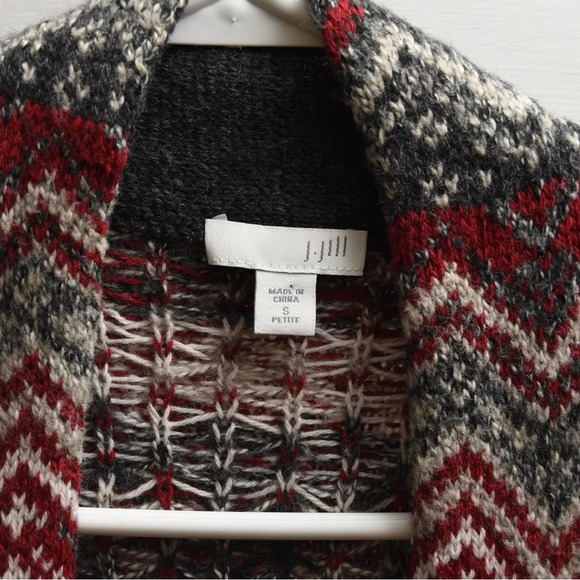 J. Jill women’s open front cardigan long duster sweater wool blend size S petite - Picture 5 of 8